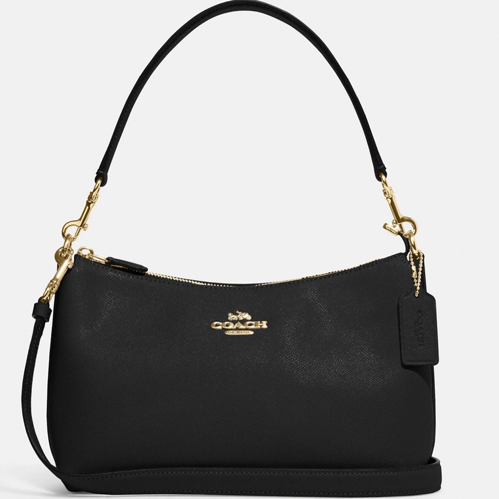 COACH Clara Handbag Shoulder Bag in Black Leather Crossbody Purse AUTHENTIC NWT - Picture 1 of 9